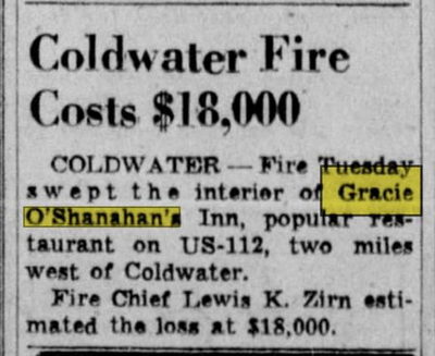 Grace OShanahans - Jun 02 1954 Article